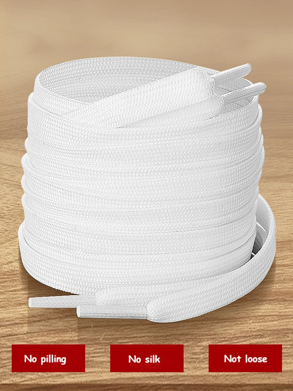 Classic Fabric Shoelaces White Black Sports Shoe laces Tennis Flats Shoelace 70/90/100/120/140/160CM Laces for Shoes Accesories