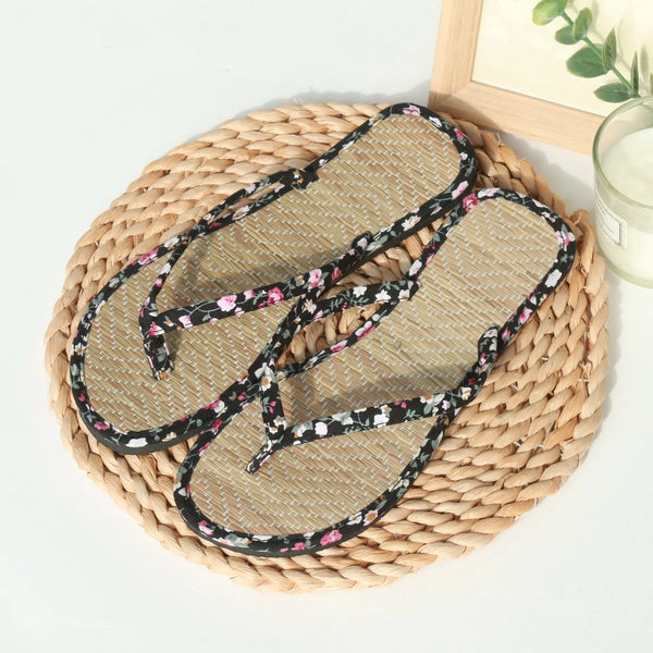 Leopard Shoes For Women Sandals Women Shoes Flat Thongs Straw Mat Slippers Casual Home Fashion Outdoor Lifestyle Sandals Women